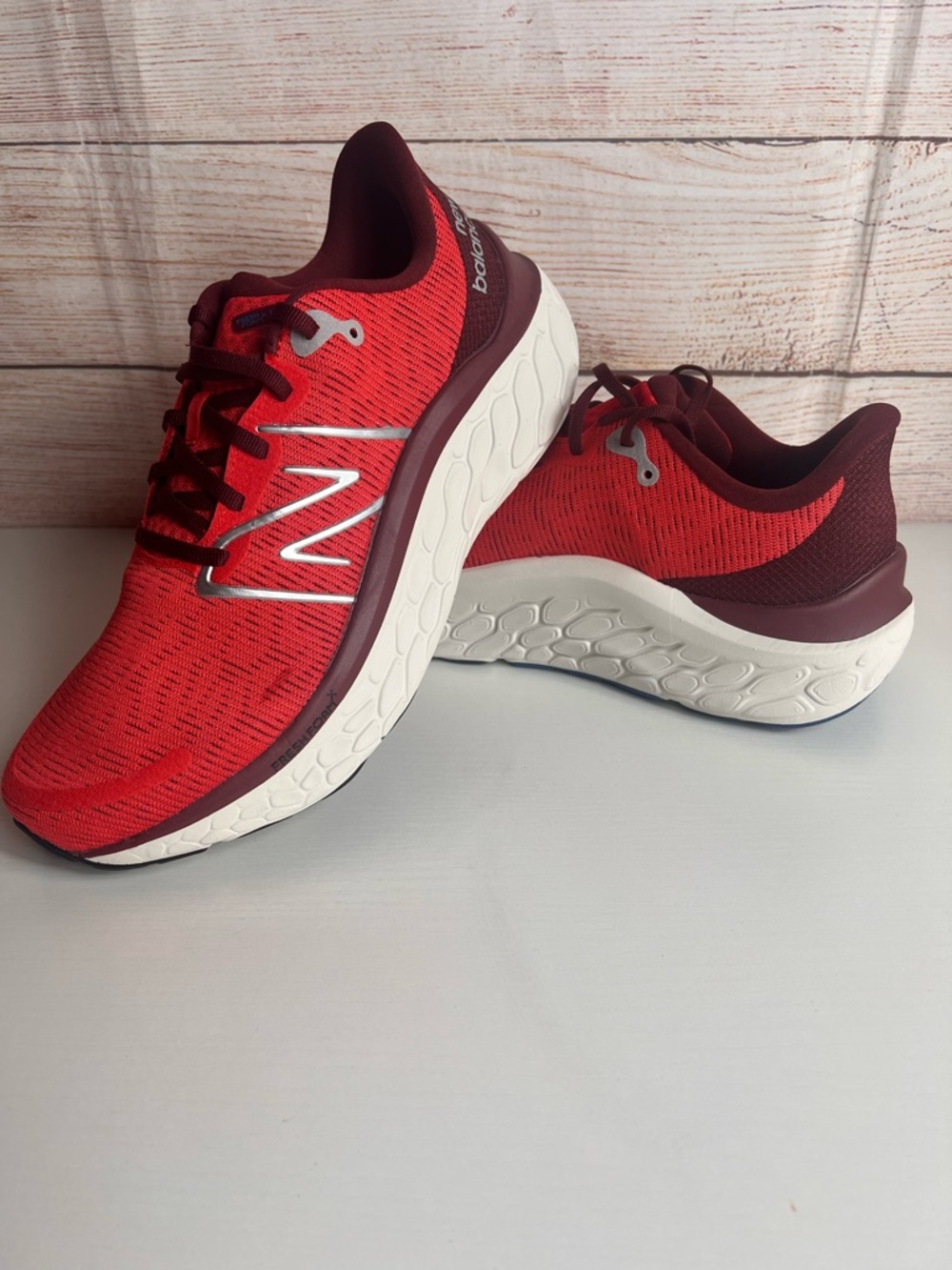 New Balance Red and Burgundy Cushioned Running Sneakers Men’s Size 11